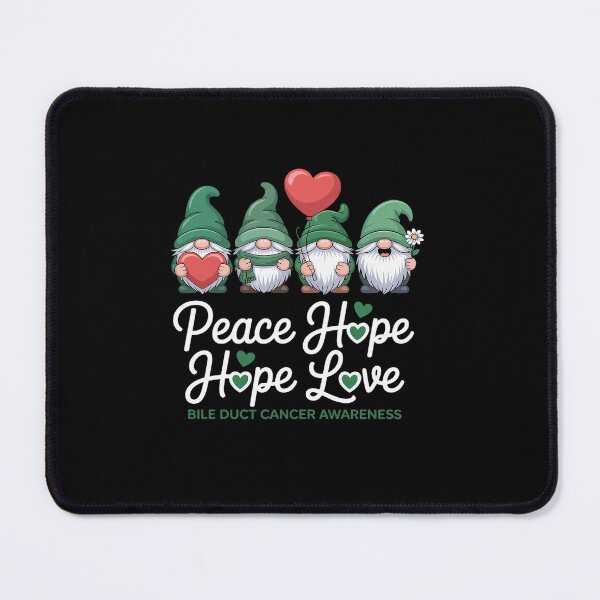 Item preview, Bile Duct Cancer Awareness Cute Gnomes Peace Hope Love designed and sold by Catharsiscath.