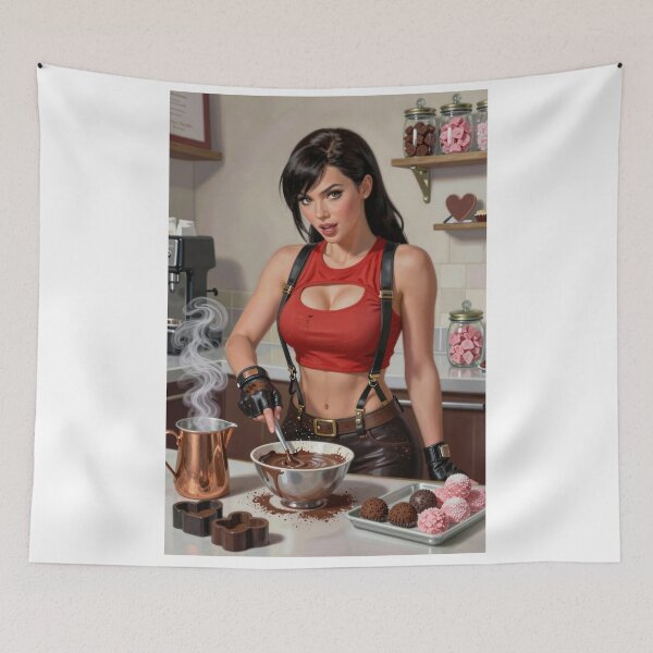 Item preview, Chocolate Truffles With Woman In Red Top designed and sold by CathryneDelamort.