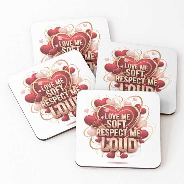 Item preview, Love Me Soft Respect Me Loud Valentine Quote Feminine Power Modern Typography designed and sold by Aarvya Fashion Club ( A.F.C ).