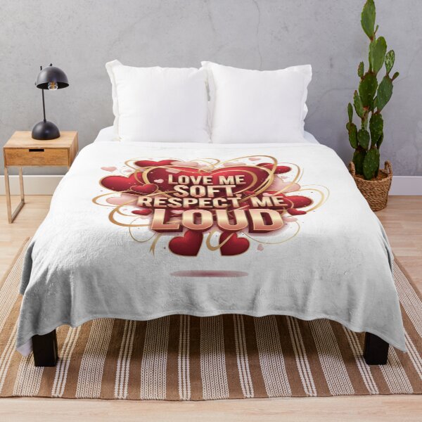 Item preview, Love Me Soft Respect Me Loud Valentine Quote Feminine Power Modern Typography designed and sold by Aarvya Fashion Club ( A.F.C ).