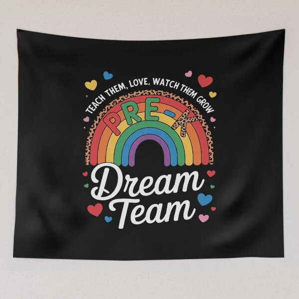 Item preview, PreK Dream Team Leopard Rainbow Teacher Squad Back To School designed and sold by RsFilsingerArt.