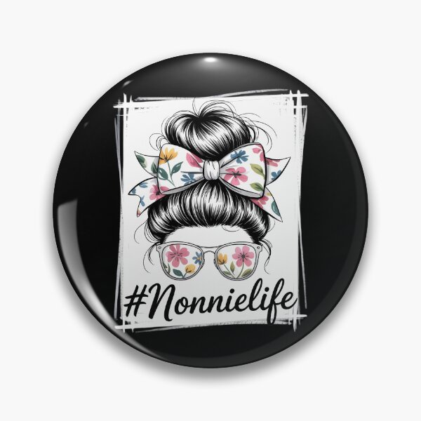Item preview, Bleached Nonnie Life Messy Hair Bun Floral Mother's Day designed and sold by Morphologiona.