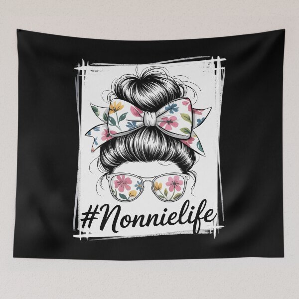 Item preview, Bleached Nonnie Life Messy Hair Bun Floral Mother's Day designed and sold by Morphologiona.