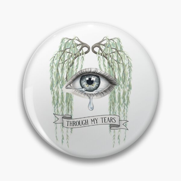 Item preview, Weeping Willow Eye Art – Through My Tears, Gothic Botanical Watercolor Emotional Expression designed and sold by Luminari Creations.