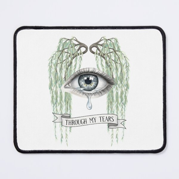 Item preview, Weeping Willow Eye Art – Through My Tears, Gothic Botanical Watercolor Emotional Expression designed and sold by Luminari Creations.