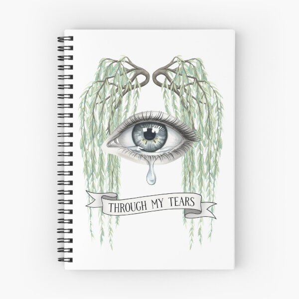 Item preview, Weeping Willow Eye Art – Through My Tears, Gothic Botanical Watercolor Emotional Expression designed and sold by Luminari Creations.