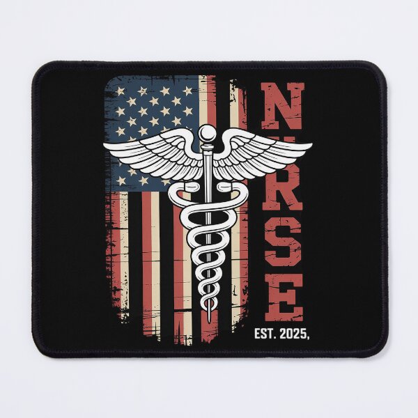 Item preview, Nurse Est 2025 - Patriotic Nursing School RN USA Flag designed and sold by VerseFarm.