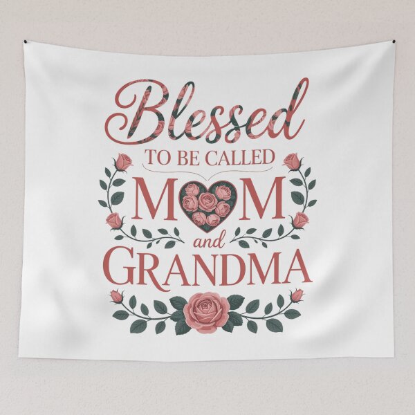 Item preview, Blessed to Be Called Mom and Grandma Floral Mothers Day designed and sold by Morphologiona.