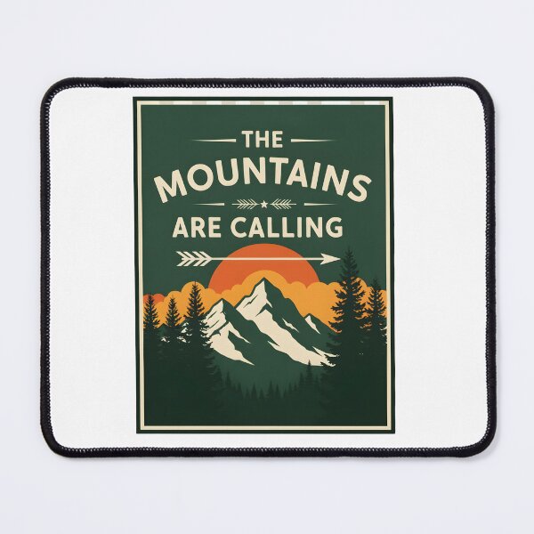 Item preview, The Mountains Are Calling - Vintage National Park Style Poster Art designed and sold by Latikshop.