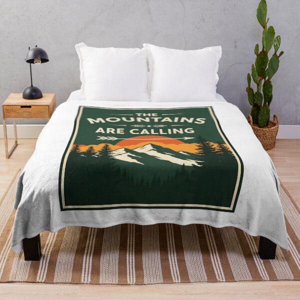 Item preview, The Mountains Are Calling - Vintage National Park Style Poster Art designed and sold by Latikshop.