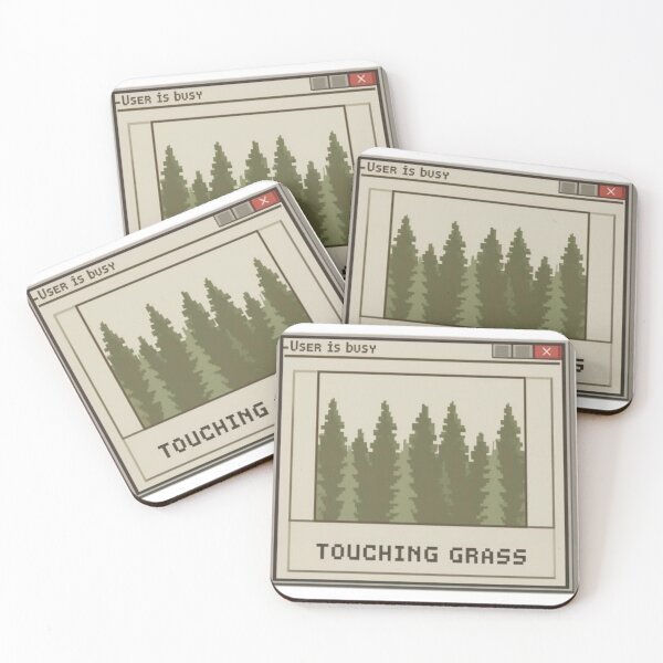 Item preview, Retro Windows Error Touching Grass - Chronically Offline Aesthetic designed and sold by QuikFun.
