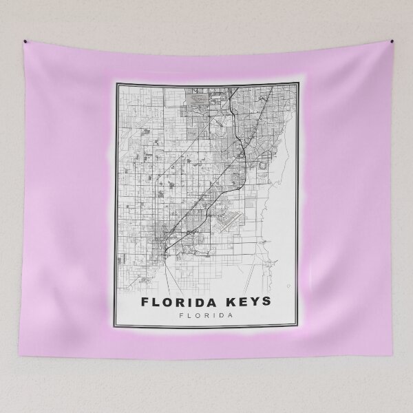 Item preview, Minimalist Florida Keys Map designed and sold by Tamas Das.