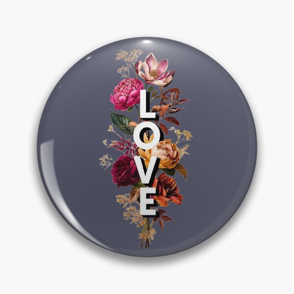 Item preview, LOVE Floral Typography Art – Elegant Botanical Letter Design designed and sold by FarhanMfempire.