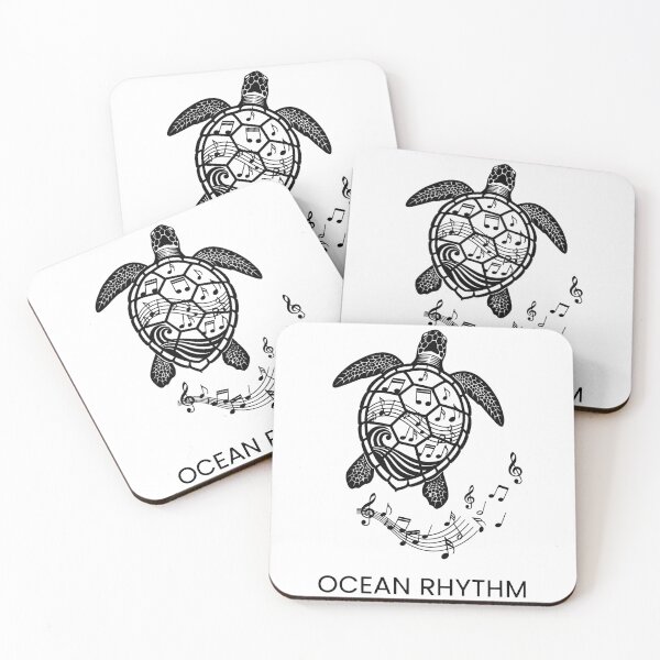 Item preview,  Ocean Rhythm Musical Sea Turtle Notes Clef Melody designed and sold by zoughlal.