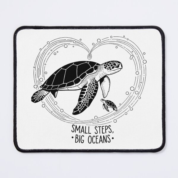 Item preview, Small Steps Big Oceans Mother Baby Sea Turtle Family designed and sold by zoughlal.