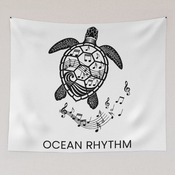 Item preview,  Ocean Rhythm Musical Sea Turtle Notes Clef Melody designed and sold by zoughlal.