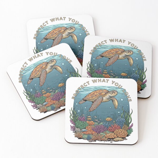 Item preview,  Protect What You Love Sea Turtle Coral Reef Scuba designed and sold by zoughlal.