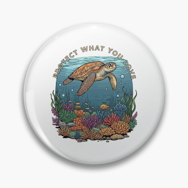 Item preview,  Protect What You Love Sea Turtle Coral Reef Scuba designed and sold by zoughlal.