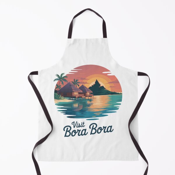 Item preview, Retro Borabora Lagoon and Bungalow Souvenir designed and sold by Blok45.