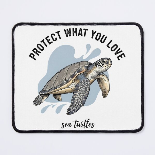 Item preview, Protect What You Love Watercolor Sea Turtle Painting designed and sold by zoughlal.