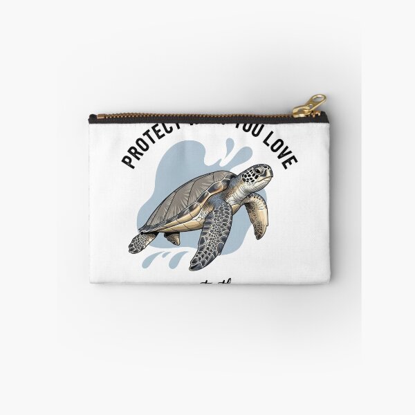 Item preview,  Protect What You Love Watercolor Sea Turtle Painting designed and sold by zoughlal.