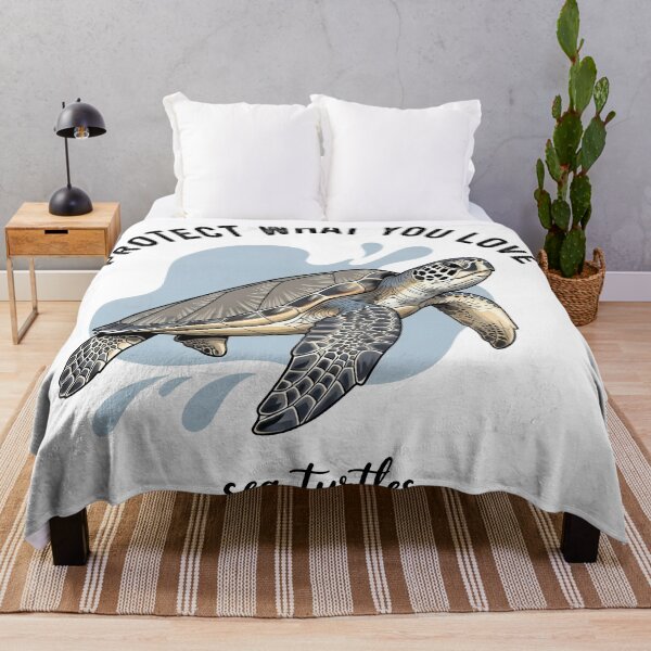 Item preview,  Protect What You Love Watercolor Sea Turtle Painting designed and sold by zoughlal.
