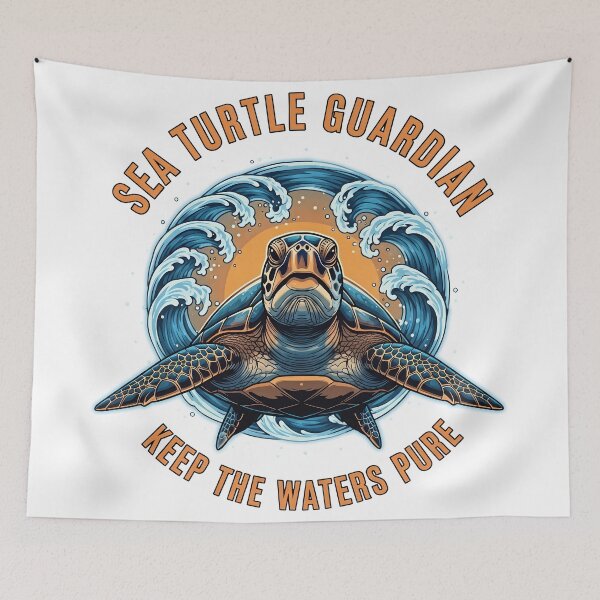 Item preview,  Sea Turtle Guardian Sunrise Horizon Hope Art designed and sold by zoughlal.