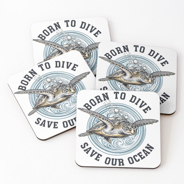 Item preview,  Born To Dive Save Our Ocean Scuba Diver designed and sold by zoughlal.