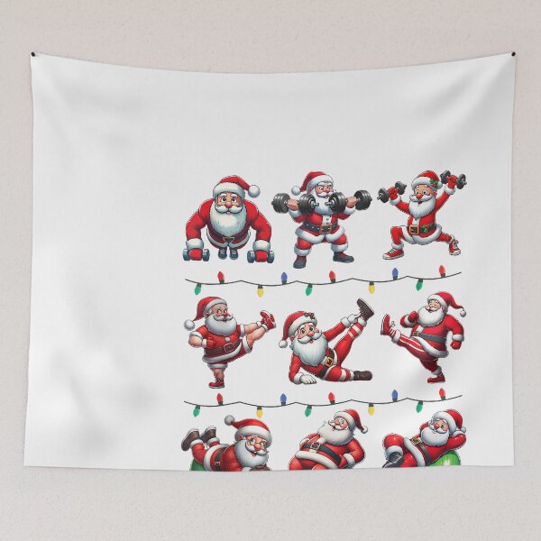 Item preview, Santa Fitness Collection Gym Workout Weightlifting Christmas Tank Top designed and sold by raelinema9mar1.