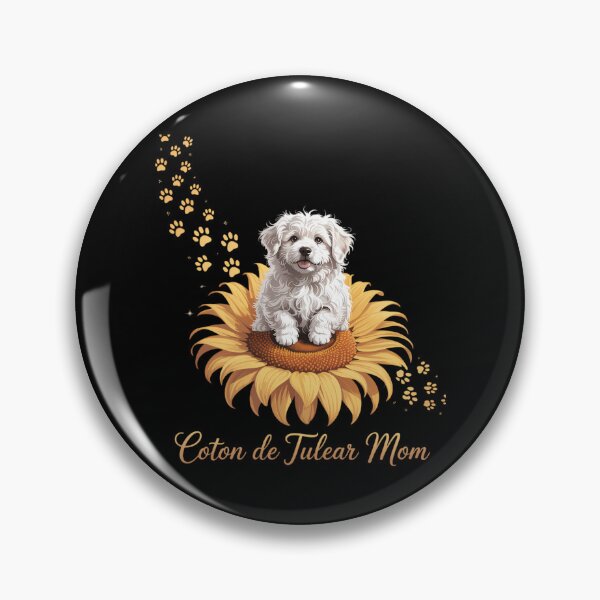 Item preview, Coton De Tulear Mom Sunflower With Dog Paw Mother's Day designed and sold by Morphologiona.