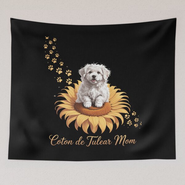 Item preview, Coton De Tulear Mom Sunflower With Dog Paw Mother's Day designed and sold by Morphologiona.