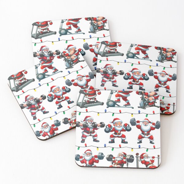 Item preview, Santa Fitness Collection Gym Workout Weightlifting Christmas designed and sold by raelinema9mar1.