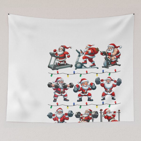 Item preview, Santa Fitness Collection Gym Workout Weightlifting Christmas designed and sold by raelinema9mar1.