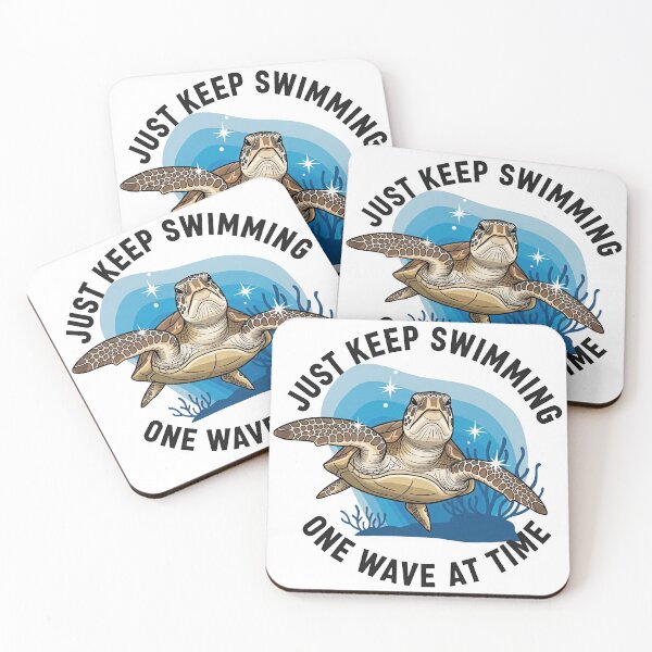 Item preview,  Just Keep Swimming Motivational Positive Quote designed and sold by zoughlal.