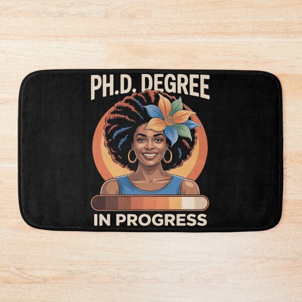 Item preview, PhD In Progress Doctoral Candidate Student Cool Black Afro  designed and sold by MyzoToyota.