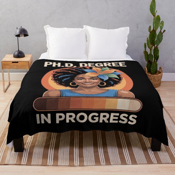 Item preview, PhD In Progress Doctoral Candidate Student Cool Black Afro  designed and sold by MyzoToyota.