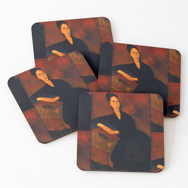 Item preview, Portrait of Anna Zborowska by Amedeo Modigliani: Modern École de Paris Poster designed and sold by artofuniverse.