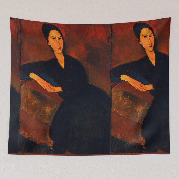 Item preview, Portrait of Anna Zborowska by Amedeo Modigliani: Modern École de Paris Poster designed and sold by artofuniverse.