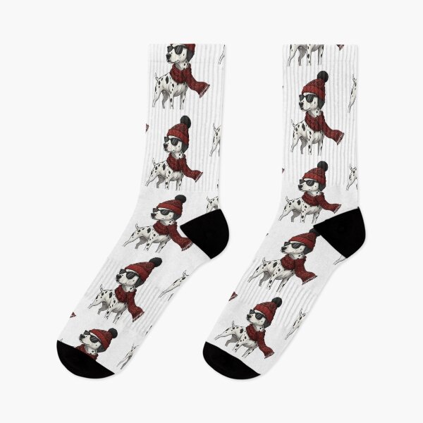 Item preview, Stylish Dalmatian Dog in Moroccan Rug Pattern Scarf and Beanie designed and sold by designwiss.