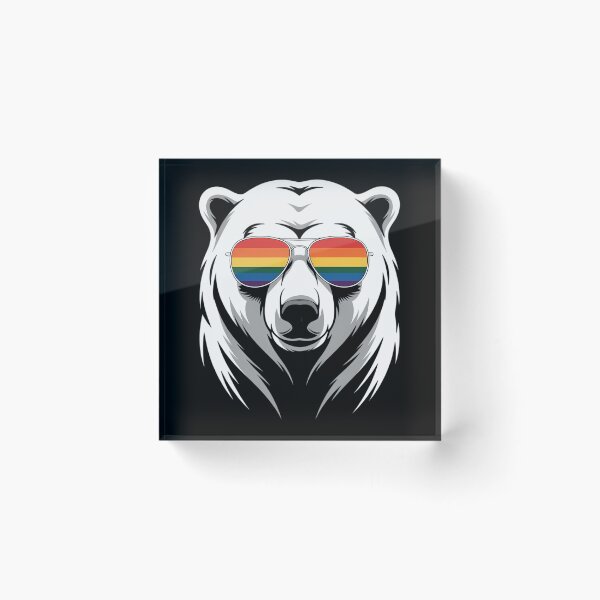 Item preview, Bear Rainbow Sunglasses Gay Pride Flag LGBTQ designed and sold by cosmicncozyS.