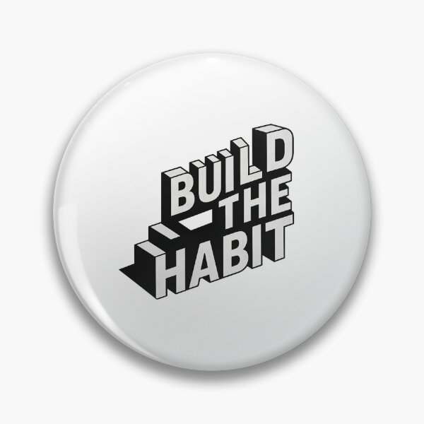 Item preview, Build the Habit - Motivational Staircase Typography designed and sold by MKreative Studio.