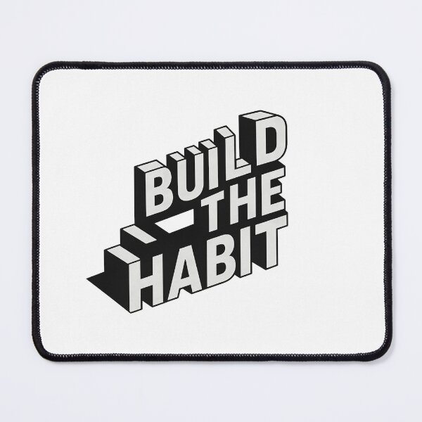 Item preview, Build the Habit - Motivational Staircase Typography designed and sold by MKreative Studio.