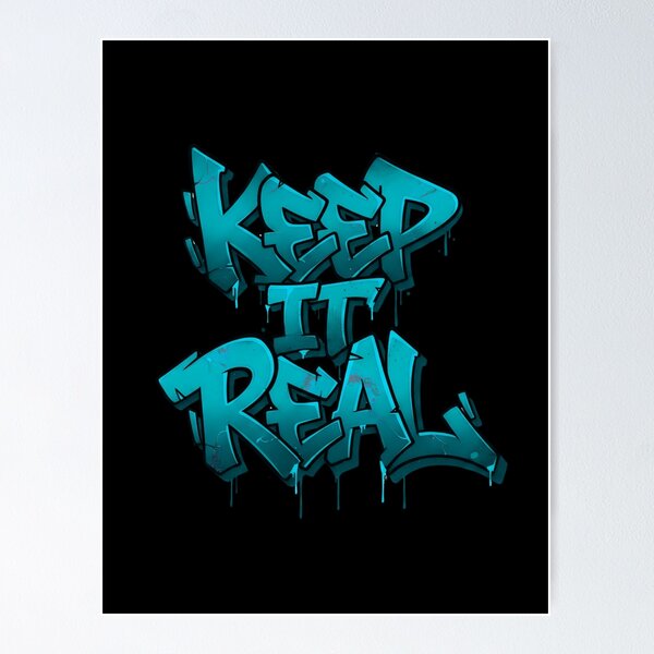 Item preview, Keep it Real |  Street Style Bold Typography  designed and sold by typoinspired.