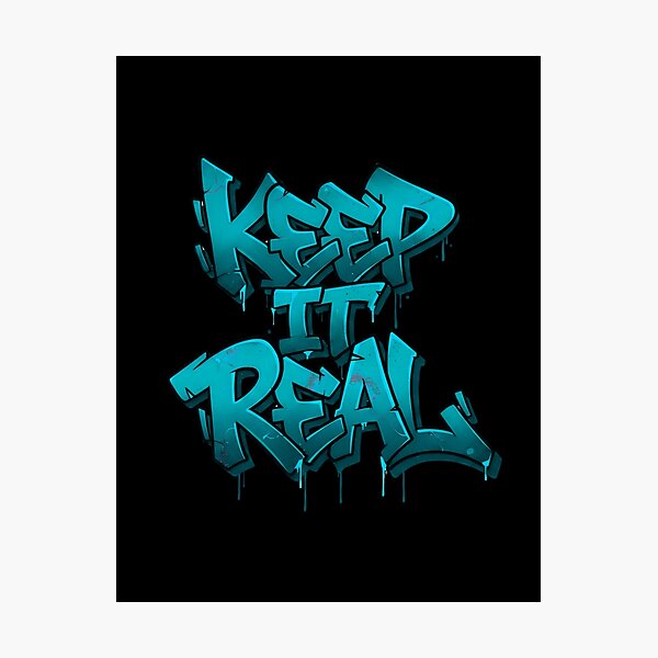 Item preview, Keep it Real |  Street Style Bold Typography  designed and sold by typoinspired.