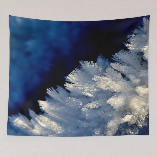 Item preview, Frozen ice crystals blue winter background designed and sold by by-jwp.