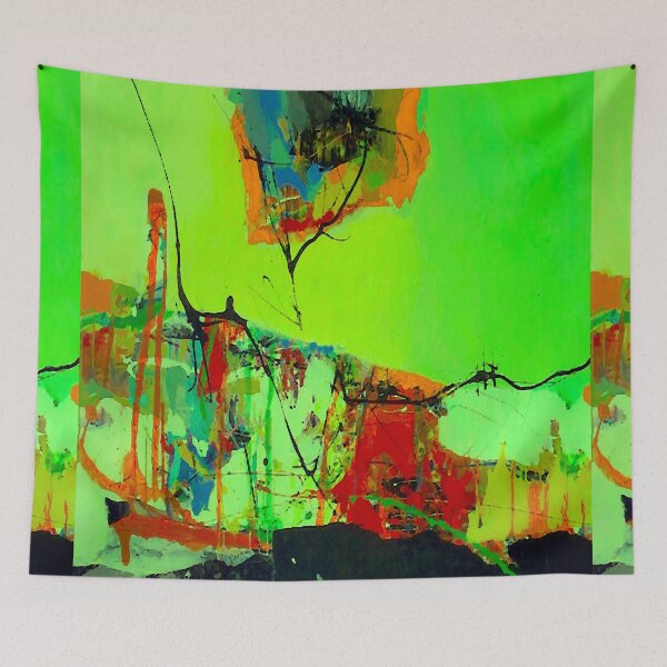 Item preview, Abstract Painting on Green designed and sold by ViaARTfactory.