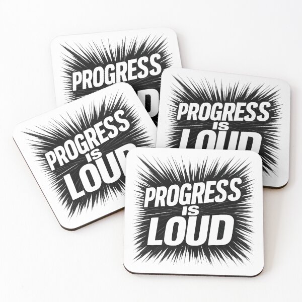 Item preview, Progress Is Loud - Explosive Motivational Typography designed and sold by MKreative Studio.