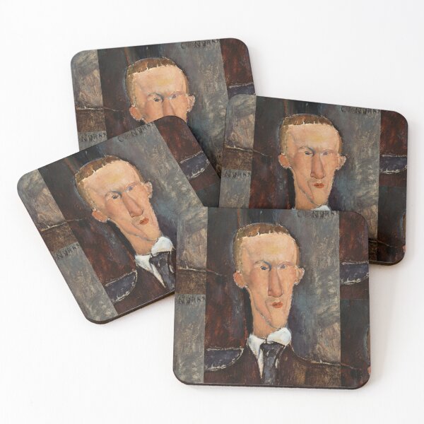 Item preview, Portrait of Blaise Cendrars by Amedeo Modigliani: Modernist Fine Art Print designed and sold by artofuniverse.