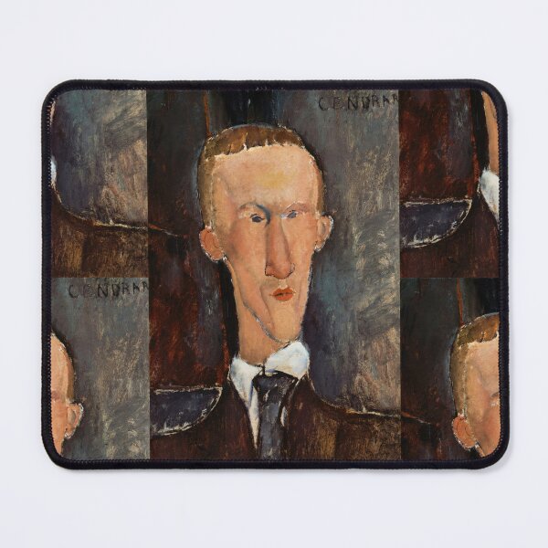 Item preview, Portrait of Blaise Cendrars by Amedeo Modigliani: Modernist Fine Art Print designed and sold by artofuniverse.
