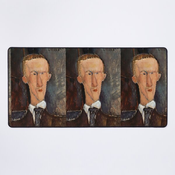 Item preview, Portrait of Blaise Cendrars by Amedeo Modigliani: Modernist Fine Art Print designed and sold by artofuniverse.